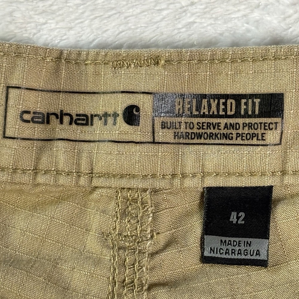 Carhartt Men's Size 42 Tan Force Relaxed Fit Ripstop Cargo Work Short BS3543-M - Picture 9 of 15